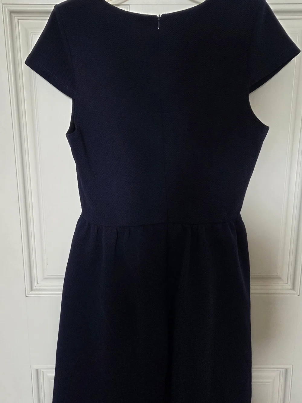 Girls Navy Dress with Embellished Necklace Collar